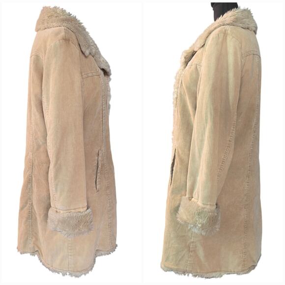 Steve Madden Corduroy Penny Lane Coat Size Large - Picture 3 of 10